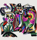 班苓人物畫作品